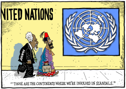 UNITED NATIONS SCANDALS by Bob Englehart