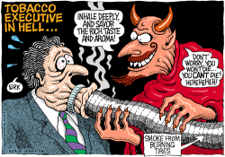 TOBACCO EXECUTIVE IN HELL  by Monte Wolverton