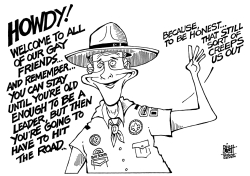 BOY SCOUTS AND GAYS, B/W by Randy Bish