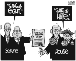 THE GANG OF HATE BW by John Cole