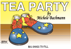 MICHELE BACHMANN LEAVES BIG SHOES TO FILL- by R.J. Matson