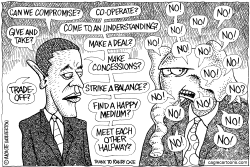 OBAMA COMPROMISING WITH GOP by Monte Wolverton