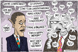 OBAMA COMPROMISING WITH GOP  by Monte Wolverton