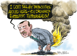 RECEP TAYYIP ERDOGAN WITHOUT LABEL by Daryl Cagle