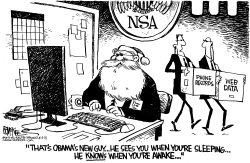 NSA SANTA by Rick McKee