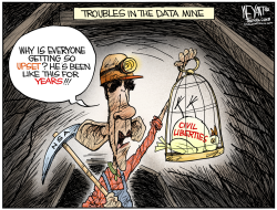 TROUBLE IN THE DATA MINE  by Christopher Weyant