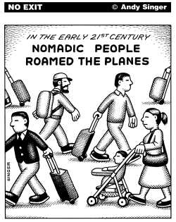 NOMADIC PEOPLE ROAMED THE PLANES by Andy Singer