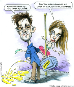 EDWARD SNOWDEN AND LINDSAY MILLS -  by Taylor Jones