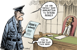 US VOW TO HELP SYRIA REBELS by Patrick Chappatte