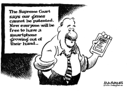 SUPREME COURT SAYS GENES CANNOT BE PATENTED  by Jimmy Margulies
