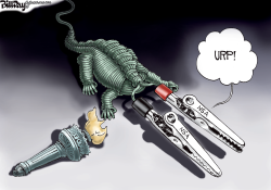 WIRE TAPPING GATOR   by Bill Day