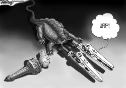 WIRE TAPPING GATOR by Bill Day