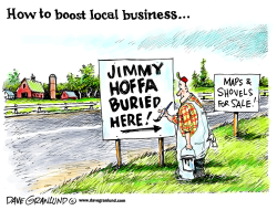 JIMMY HOFFA BURIED HERE! by Dave Granlund