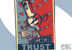 LITTLE TRUST IN THE PRESIDENT  by Eric Allie