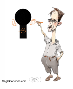 SNOWDEN AND KEYHOLE AS OBAMA by Riber Hansson