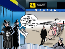 SNOWDEN ESCAPES  by Paresh Nath