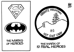 THE MARK OF A REAL HERO, B/W by Randy Bish