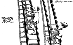 CORPORATE LADDERS by Mike Keefe