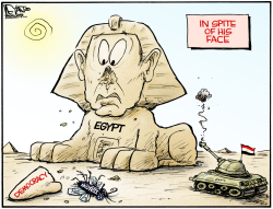 EGYPT - IN SPITE OF HIS FACE  by Christopher Weyant