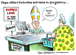 POPE AND PURGATORY by Dave Granlund