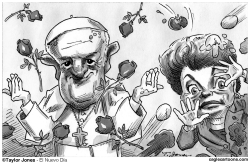 PAPA FRANCIS Y DILMA ROUSSEF by Taylor Jones