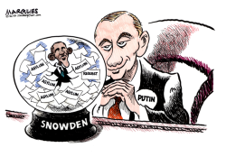 PUTIN AND OBAMA AND SNOWDEN  by Jimmy Margulies
