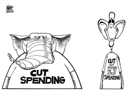 GOVERNMENT SPENDING, B/W by Randy Bish