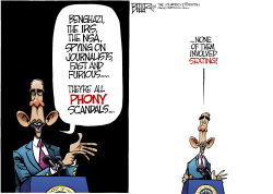 PHONY SCANDALS  by Nate Beeler