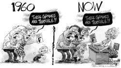 TEACHERS THEN AND NOW  by Daryl Cagle