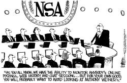 NSA WEINER by Rick McKee