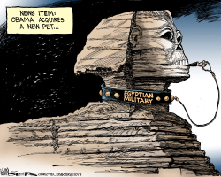 OBAMAS NEW PET by Kevin Siers