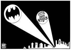 BEN AFFLECK AS BATMAN, B/W by Randy Bish