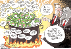 CLIMATE CHANGE FROGS by Pat Bagley