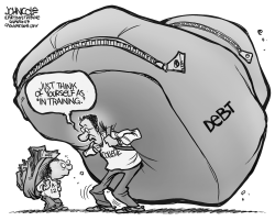 COLLEGE DEBT BW by John Cole