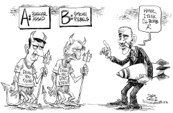 SYRIA A OR B by Daryl Cagle