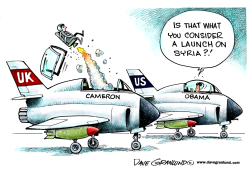 US AND UK RESPOND TO SYRIA by Dave Granlund