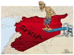 ALMOST READY TO JUMP INTO SYRIA  by Daryl Cagle