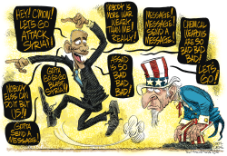 SEND MESSAGE TO SYRIA  by Daryl Cagle