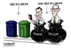 WEINER AND SPITZER LOSE COLOR by Jimmy Margulies
