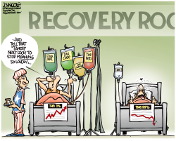 ECONOMIC RECOVERY ROOM  by John Cole