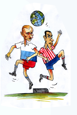 WORLD VIEW OF OBAMA AND PUTIN by Pavel Constantin