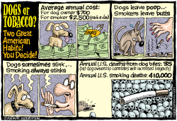 DOGS VS TOBACCO  by Monte Wolverton