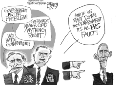 GOVERNMENT SHUTDOWN FAIL by Pat Bagley