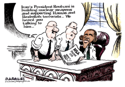 OBAMA AND ROUHANI PHONE CALL  by Jimmy Margulies
