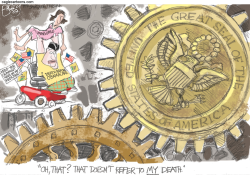 TEA PARTY COURAGE  by Pat Bagley