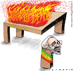 THE TABLE ON FIRE by Osmani Simanca