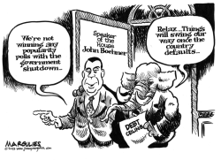 BOEHNER, REPUBLICANS SHUTDOWN AND DEFAULT by Jimmy Margulies