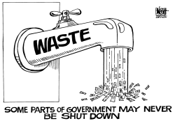 GOVERNMENT WASTE, B/W by Randy Bish
