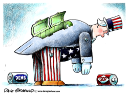 PARTISAN POLITICS AND UNCLE SAM by Dave Granlund