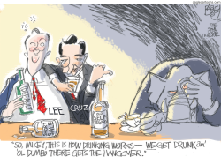 DEFAULT DRINKING GAME  by Pat Bagley
